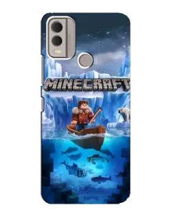 Чохол для Nokia C22 з картинкою «Minecraft льодянийсвіт»