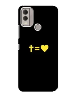 Чохол для Nokia C22 з картинкою «Серце та Хрест»