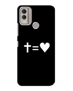 Чохол для Nokia C22 з картинкою «Хрест та Серце»