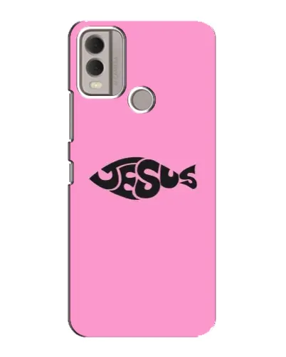 Чохол для Nokia C22 з картинкою «Рожевий символ Jesus»