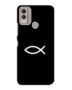 Чехол для Nokia C22 с картинкой «Символ рыбы Jesus»