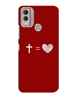 Чехол для Nokia C22 с картинкой «Уравнение любви»