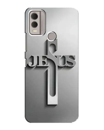Чохол для Nokia C22 з картинкою «Металевий хрест Jesus» Чохол для Nokia C22 з картинкою «Металевий хрест Jesus»