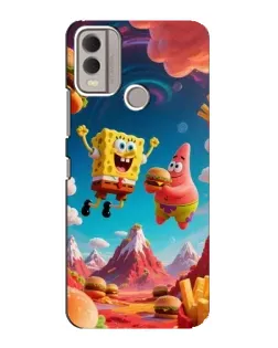 Чехол для Nokia C22 с картинкой «Космический фастфуд»