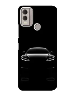 Чохол для Nokia C22 з картинкою «Силует Tesla Night»