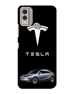 Чохол для Nokia C22 з картинкою «Tesla Model Y»
