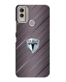 Чохол для Nokia C22 з картинкою «Металева текстура Tesla»