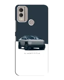 Чохол для Nokia C22 з картинкою «Сріблястий Cybertruck Tesla»