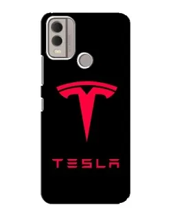 Чохол для Nokia C22 з картинкою «Tesla Red Logo»