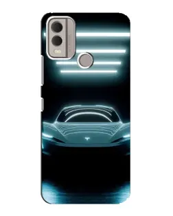 Чохол для Nokia C22 з картинкою «Tesla в неоні»