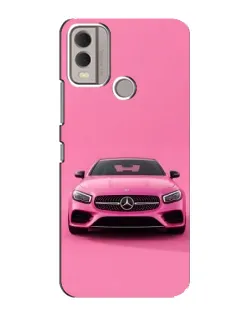 Чохол для Nokia C22 з картинкою «Рожевий Mercedes AMG»