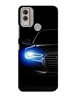 Чохол для Nokia C22 з картинкою «Неоновий погляд Audi»