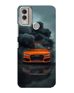 Чохол для Nokia C22 з картинкою «Audi у хмарах диму»