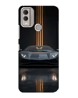 Чохол для Nokia C22 з картинкою «Lamborghini золоті лінії»
