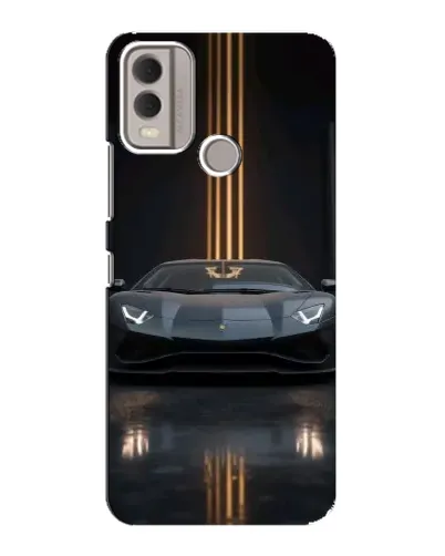 Чохол для Nokia C22 з картинкою «Lamborghini золоті лінії»
