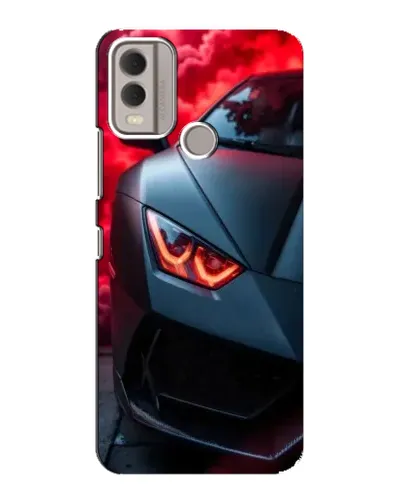 Чохол для Nokia C22 з картинкою «Lamborghini червоне сяйво»