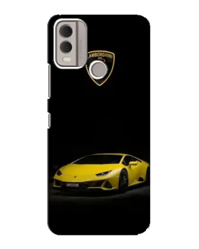 Чохол для Nokia C22 з картинкою «Lamborghini жовтий акцент»
