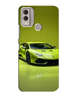 Чохол для Nokia C22 з картинкою «Салатовий Lamborghini Huracan»