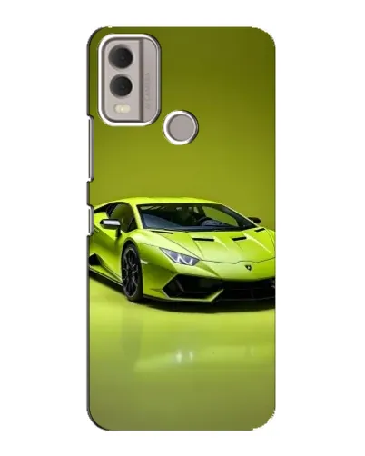 Чохол для Nokia C22 з картинкою «Салатовий Lamborghini Huracan»
