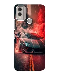 Чохол для Nokia C22 з картинкою «Lamborghini червоний дим»