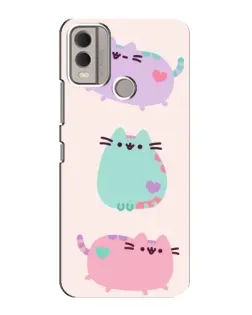Чехол для Nokia C22 с картинкой «Pusheen трио»