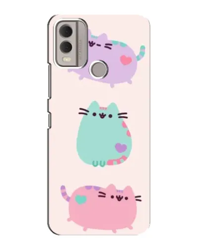 Чохол для Nokia C22 з картинкою «Pusheen тріо»