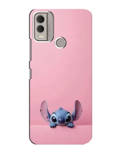 Чехол для Nokia C22 с картинкой «Stitch выглядывает»