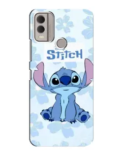 Чехол для Nokia C22 с картинкой «Stitch среди цветов»