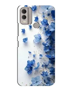 Чохол для Nokia C22 з картинкою «Блакитний квітковий каскад»