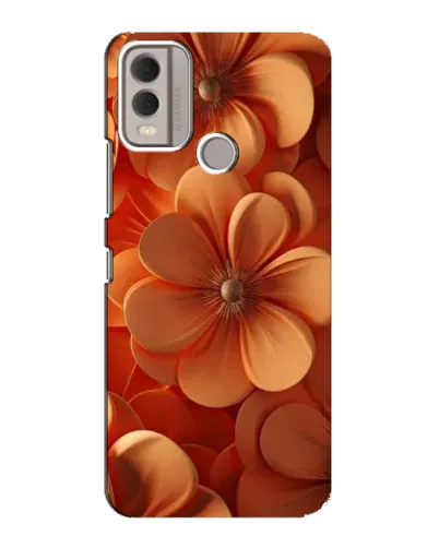 Чохол для Nokia C22 з картинкою «Помаранчева макро квітка»