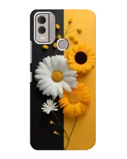 Чохол для Nokia C22 з картинкою «Соняшник та ромашка»