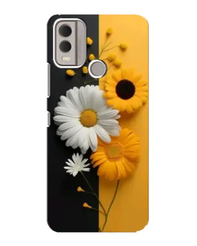 Чохол для Nokia C22 з картинкою «Соняшник та ромашка»