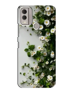 Чохол для Nokia C22 з картинкою «Гілка дрібних білих квітів»
