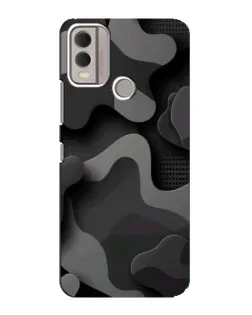 Чохол для Nokia C22 з картинкою «Темний абстрактний камуфляж»
