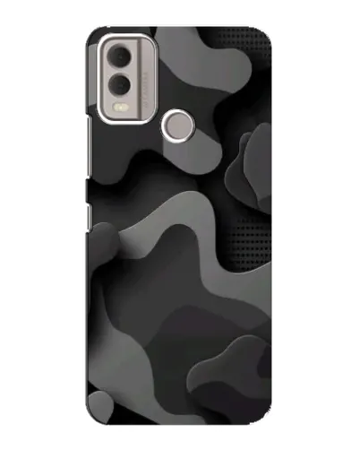 Чехол для Nokia C22 с картинкой «Темный абстрактный камуфляж»