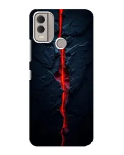 Чехол для Nokia C22 с картинкой «Kрасная лавовая трещина»