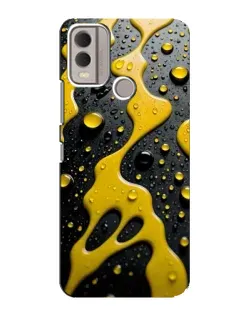 Чехол для Nokia C22 с картинкой «Жидкое желтое золото»