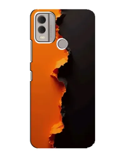 Чехол для Nokia C22 с картинкой «Оранжевый разлом»
