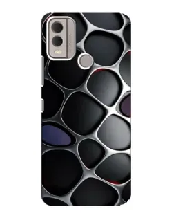 Чехол для Nokia C22 с картинкой «Объемная темная решетка»