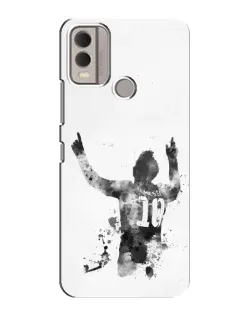 Чохол для Nokia C22 з картинкою «Чорно-білий силует Мессі» Чохол для Nokia C22 з картинкою «Чорно-білий силует Мессі»
