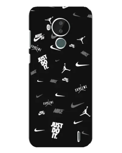 Чохол для Nokia C30 з картинкою «Nike Black Pattern» Чохол для Nokia C30 з картинкою «Nike Black Pattern»
