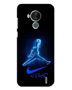 Чохол для Nokia C30 з картинкою «Jordan Neon Blue»