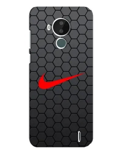 Чехол для Nokia C30 с картинкой «Nike — карбоновая сетка»