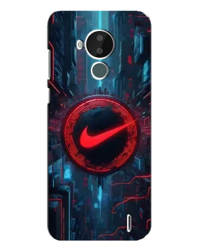 Чехол для Nokia C30 с картинкой «Техногенный стиль Nike»