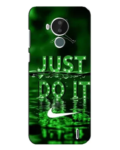 Чехол для Nokia C30 с картинкой «Зеленый неоновый Nike»