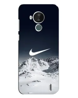Чехол для Nokia C30 с картинкой «Nike — зимние горы»