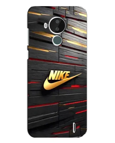 Чехол для Nokia C30 с картинкой «Золотой Nike на металле»