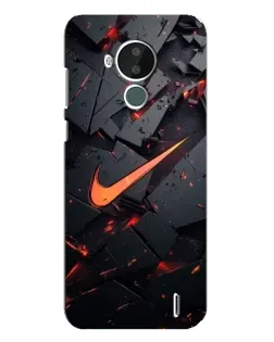 Чехол для Nokia C30 с картинкой «Nike — эффект разломов»
