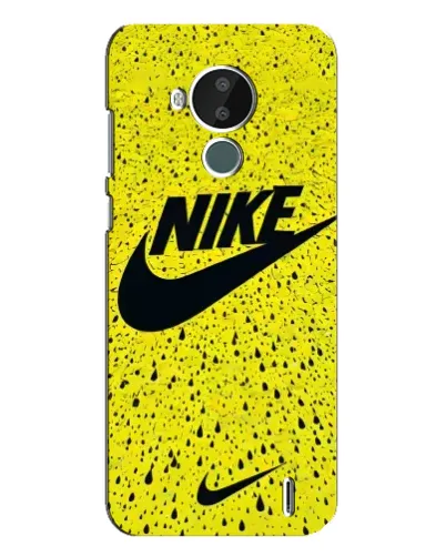 Чехол для Nokia C30 с картинкой «Желтый текстурный Nike»