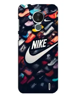 Чехол для Nokia C30 с картинкой «Коллекция кроссовок Nike»